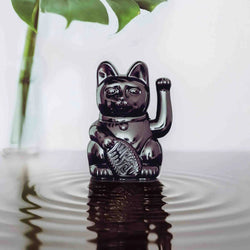 Mini Maneki Neko by Donkey, Shiny Black
