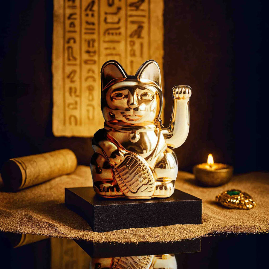 Mini Maneki Neko by Donkey, Shiny Gold