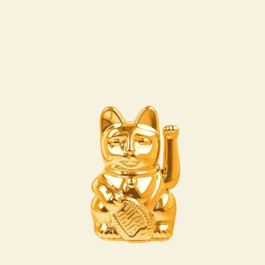 Mini Maneki Neko by Donkey, Shiny Gold
