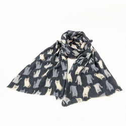 Monochrome Cats Winter Scarf