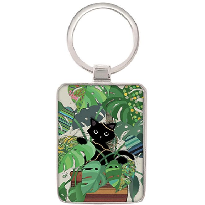 Black Kitty Keyring
