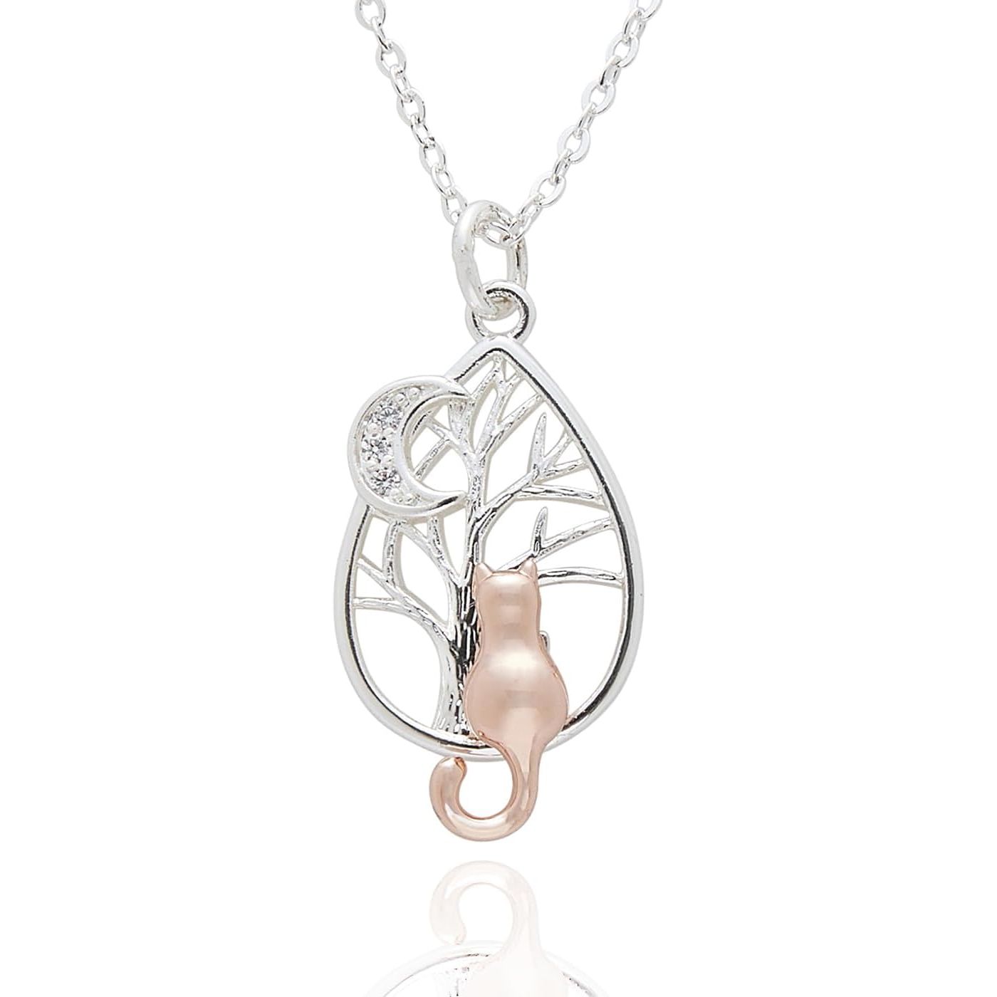 Moon Gazing Cat Pendant