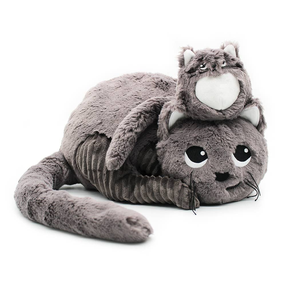 Plush Cat Mum and Kitten Set