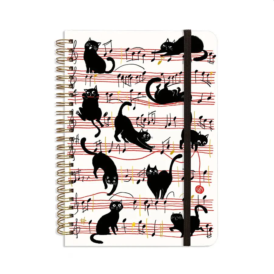 Musical Cats Spiral Notebook