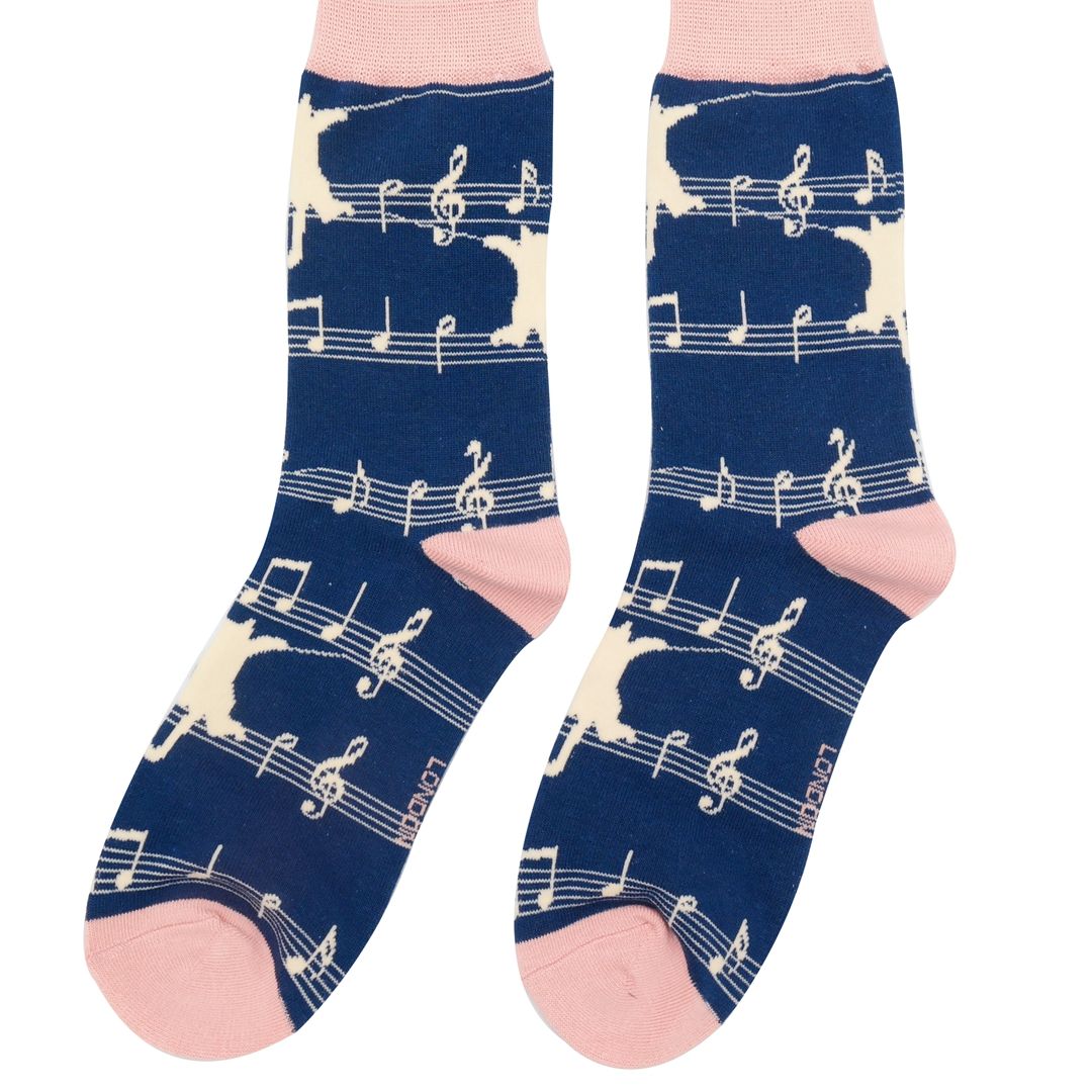 Musical Kitty Socks UK 4-7
