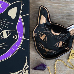 Mystic Mog Trinket DIsh Black Cat