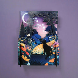 Night Cat 3D Card