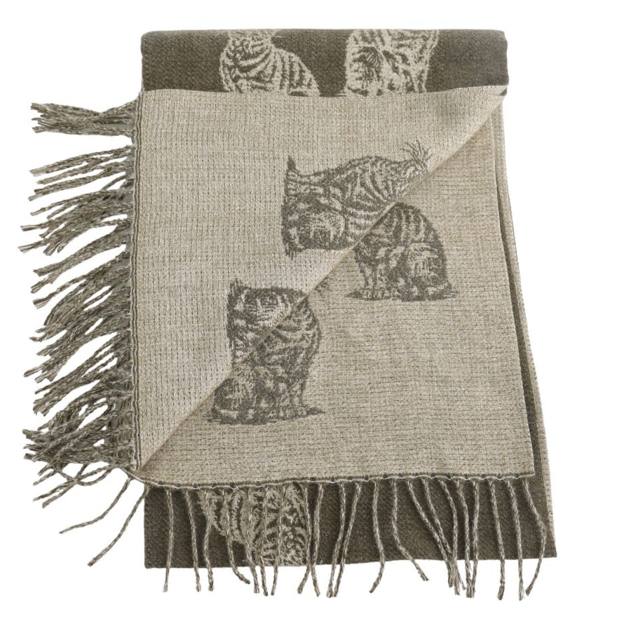 Super Soft Cat Jacquard Scarves