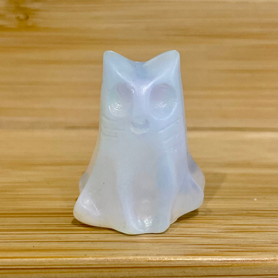Opal Gemstone Ghost Cat June Birthstone