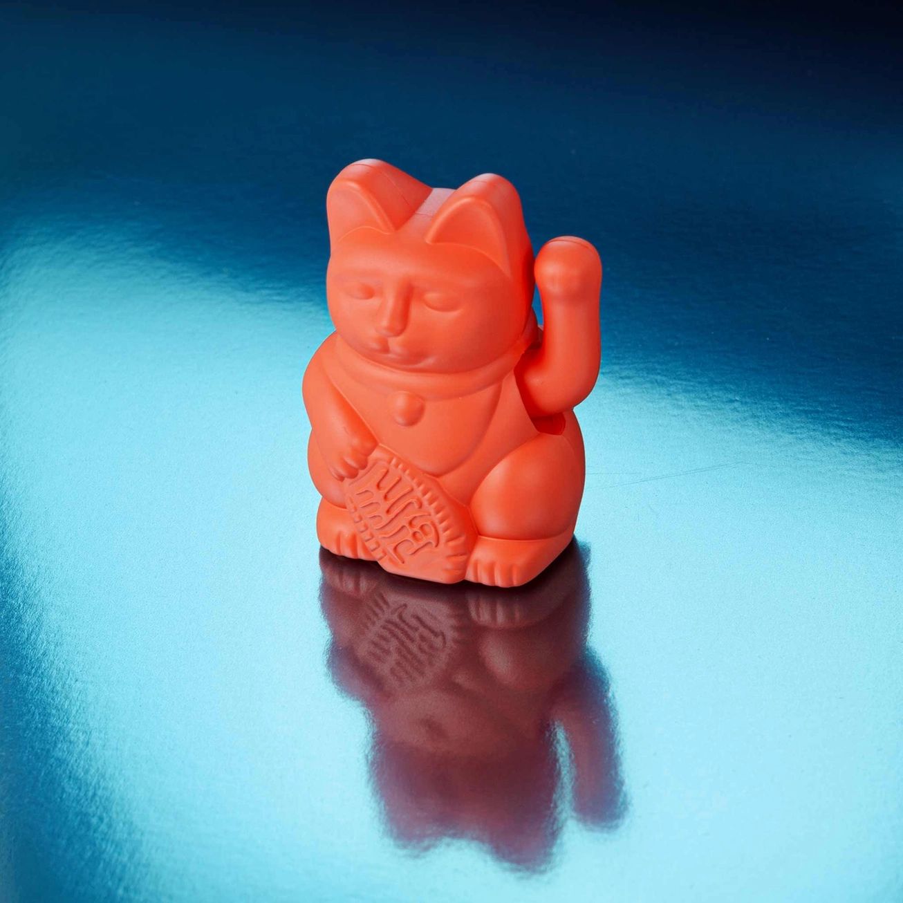 Maneki Neko Solar Cat by Donkey NEON ORANGE