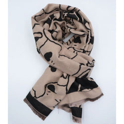 Outline Cat Cashmere Scarf