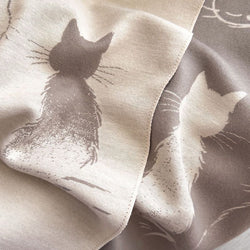 Outline Cats Reversible Warm Shawl