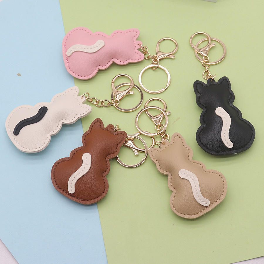 Faux Leather Cat Bag Charm