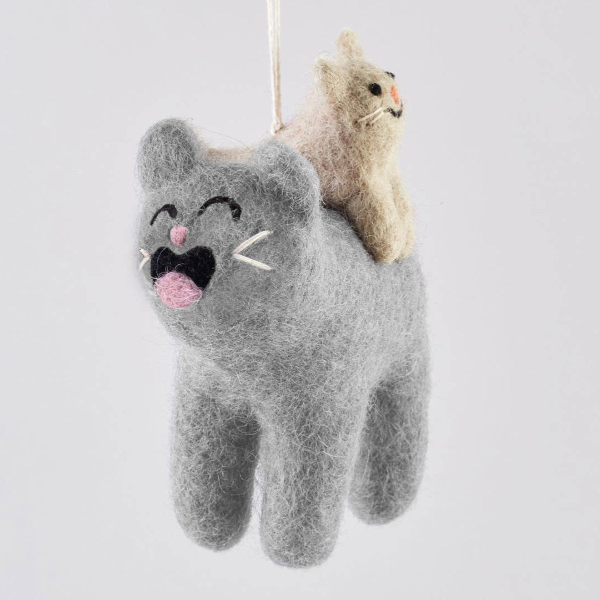 Pabs, Cat & Kitten Hanging Felt Decoration