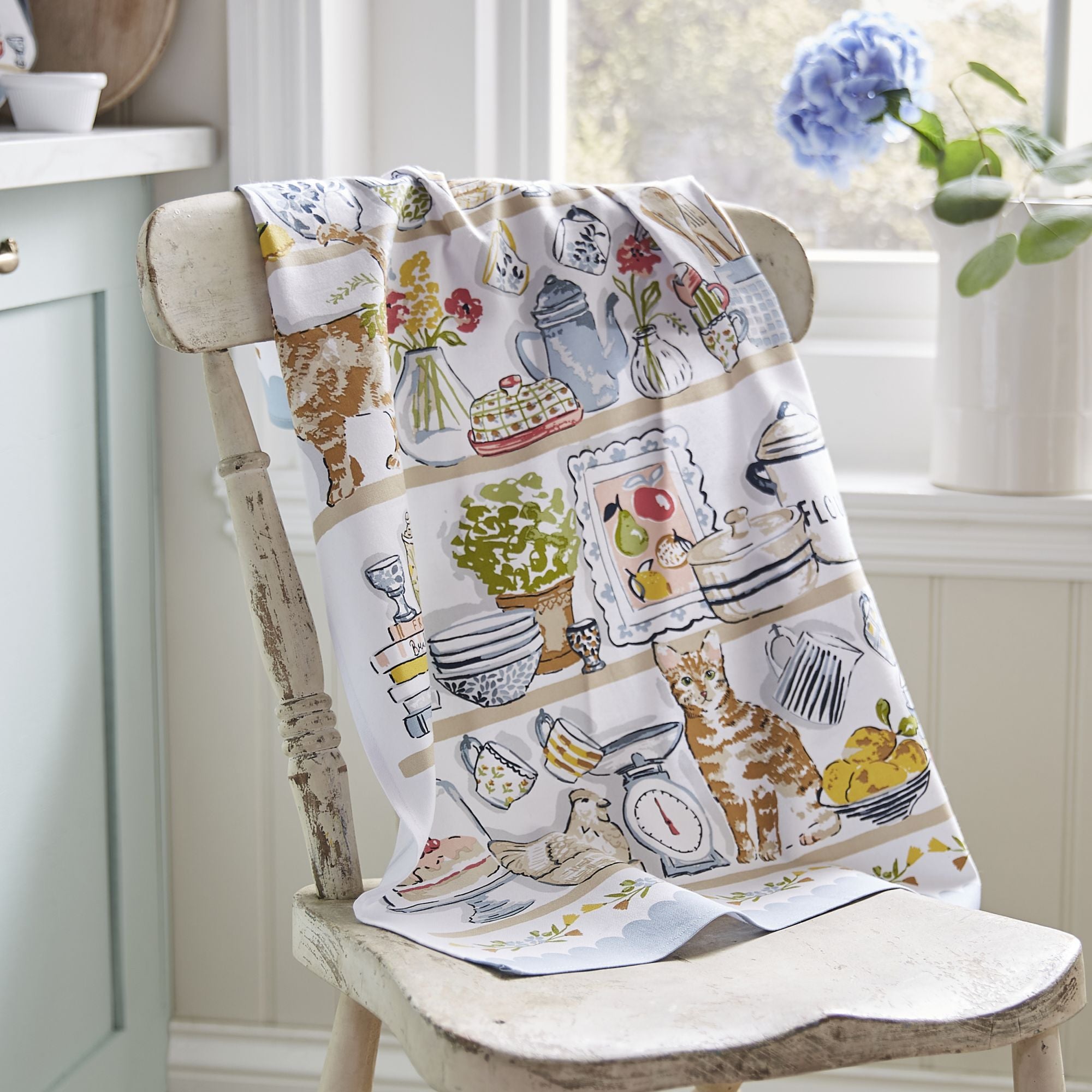 Pantry Cats Cotton Tea Towel