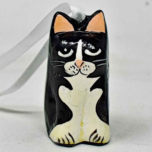 Fair Trade Painted Cat Hanging Decoration
