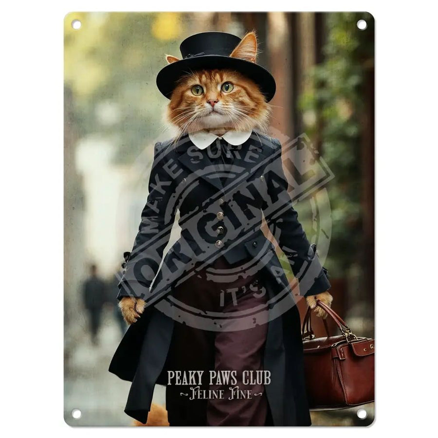 Peaky Paws, Ginger Cat with Bag Dangler