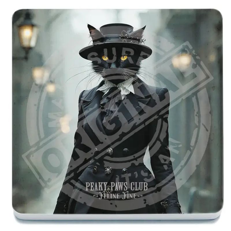 Peaky Paws, Black Cat Coaster