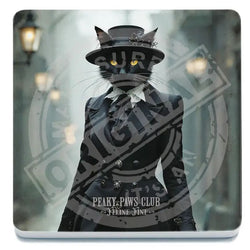 Peaky Paws, Black Cat Coaster
