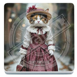 Peaky Paws, Calico Cat Coaster