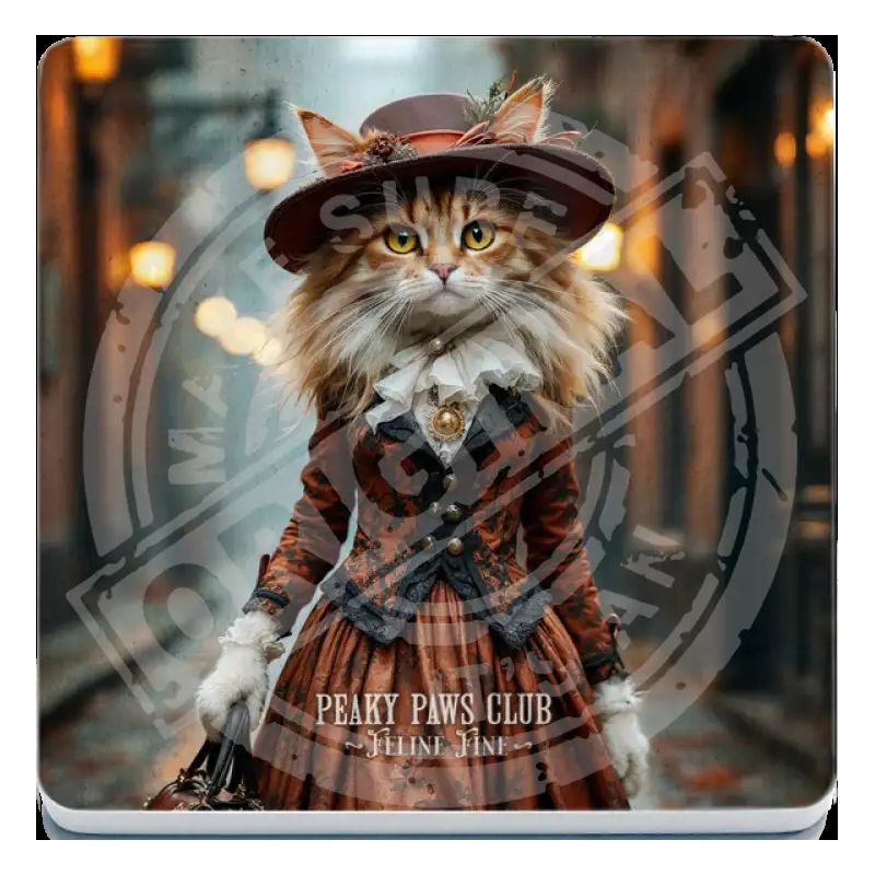 Peaky Paws, Ginger LaPerm Cat Coaster