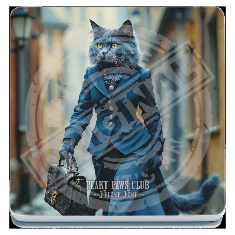 Peaky Paws, Russian Blue Cat Coaster
