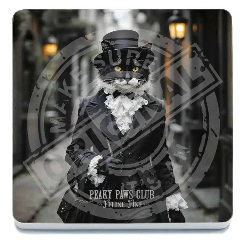 Peaky Paws, Tuxedo Cat Coaster