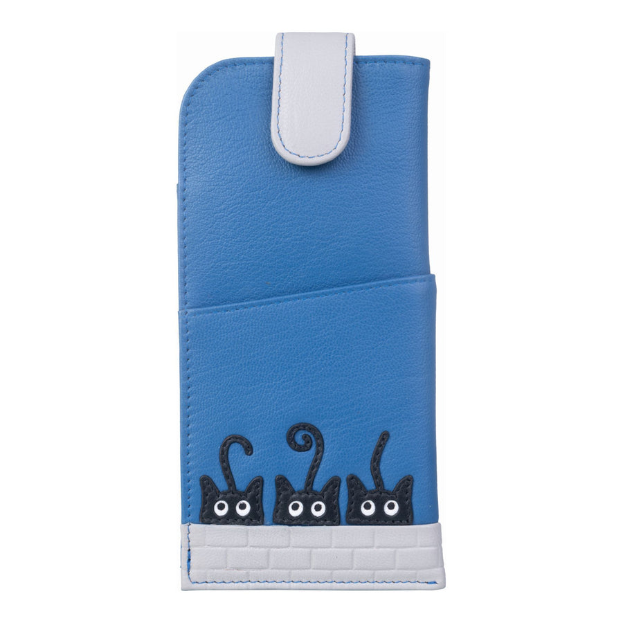 夜间猫皮眼镜盒，紫色