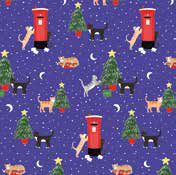 Postbox Cats Festive Wrapping Paper