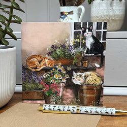 Potting Bench Cat Card, by Alex Clark