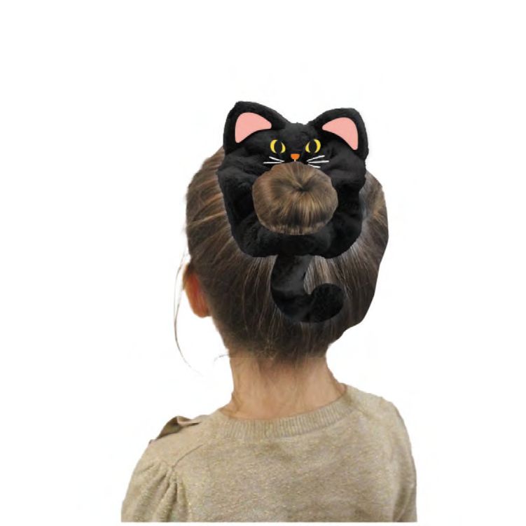 Black Cat Hair Scrunchie