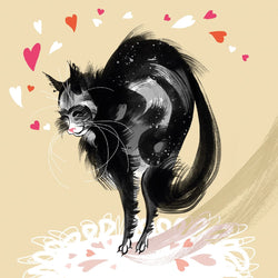 Purrfect Love Cat Greetings Card