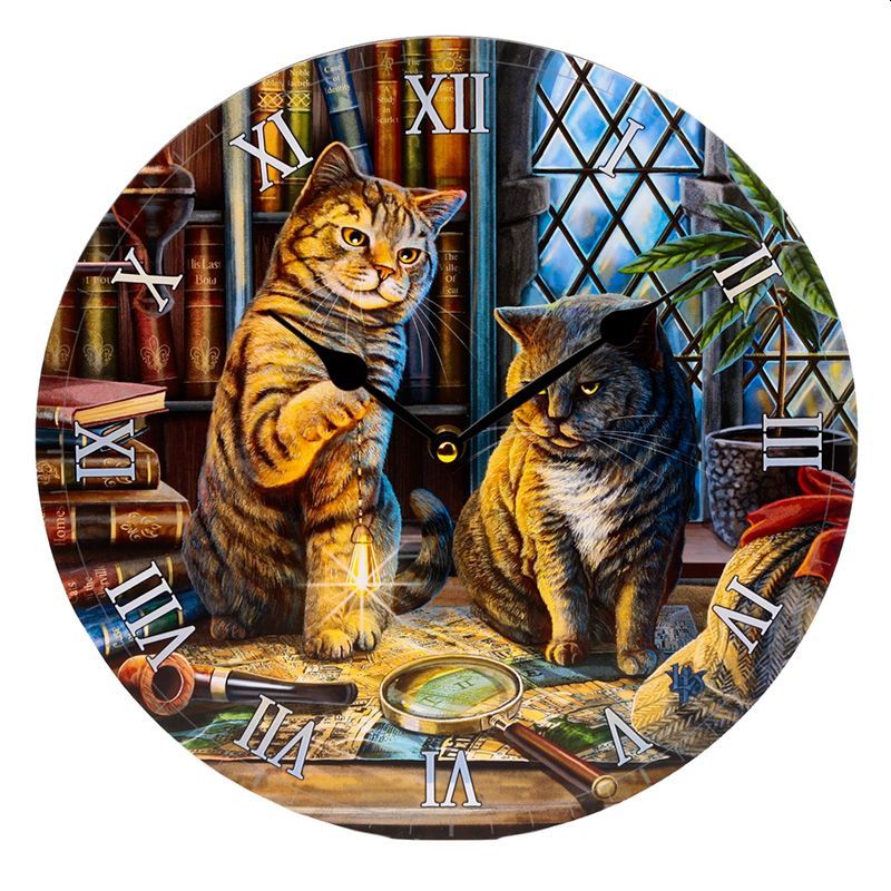Purrlock Holmes Wall Clock Lisa Parker