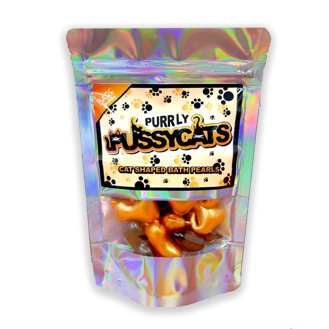 Purrly Pussycats Cat Shaped Bath Pearls