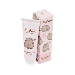Pusheen Cherry Blossom hand cream with packaging on a white background