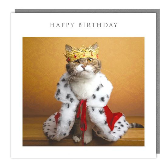 Queen Kitty Photographic Birthday Card