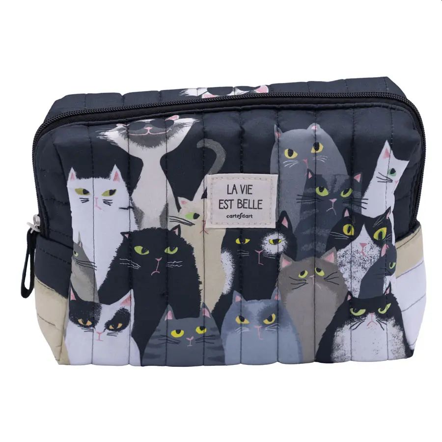 Cat Portrait Quilted Pouch