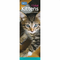 I Love Kittens RSPCA 2025 Slimline Calendar