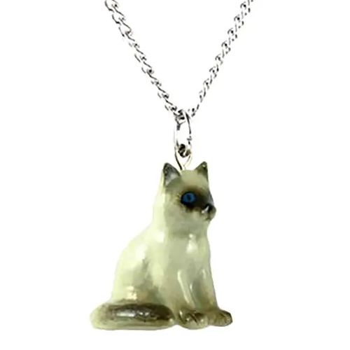 Ragdoll Cat Porcelain Pendant, The Cat Gallery