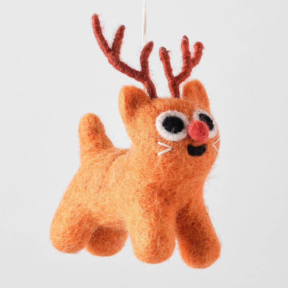 Rudy, Reindeer Cat Hanging Felt Decoration
