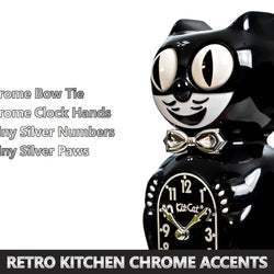 Retro Black Kit Cat Klock