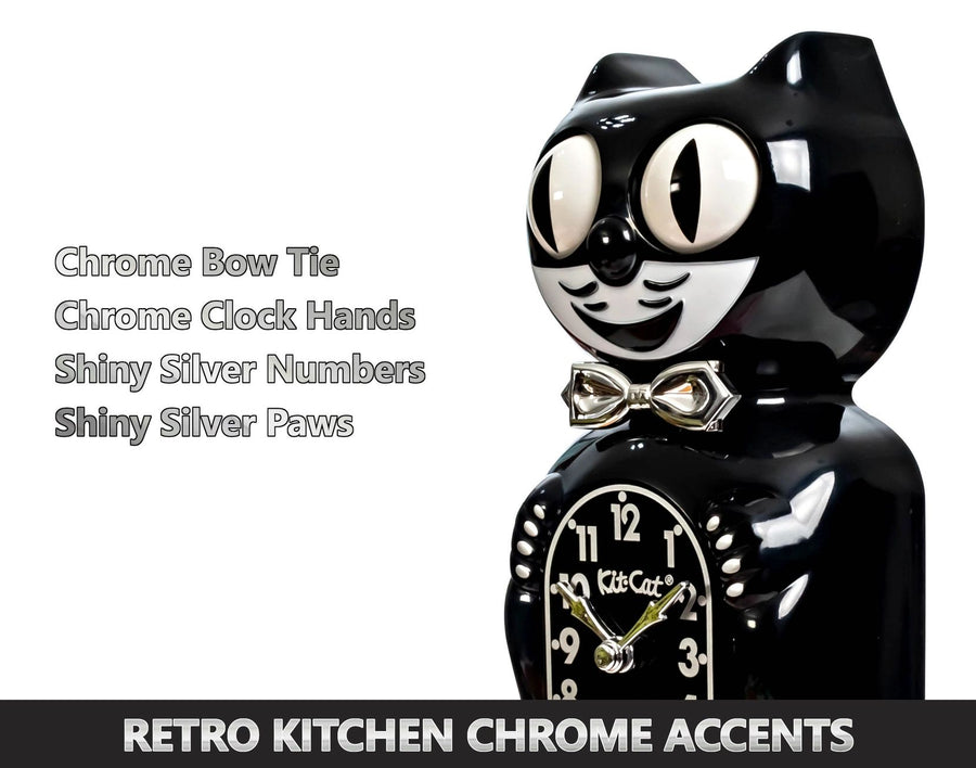 Retro Black Kit Cat Klock