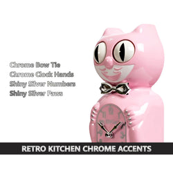 Retro Pink Kit Cat Klock