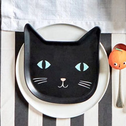 Reusable Black Cat Plate