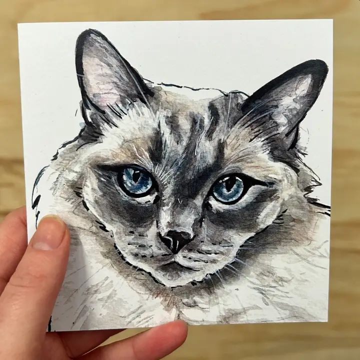 Rigsby the Ragdoll Cat Greetings Card