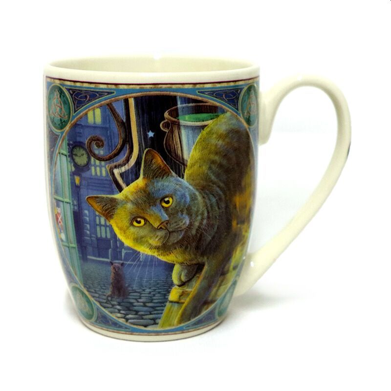 Rusty Cauldron Cat Porcelain Mug