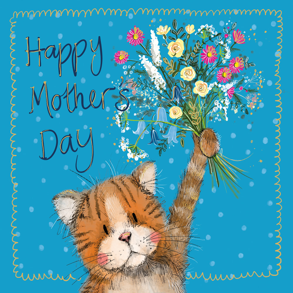 Happy Mother's Day Cat Bouquet Card, by Alex Clark