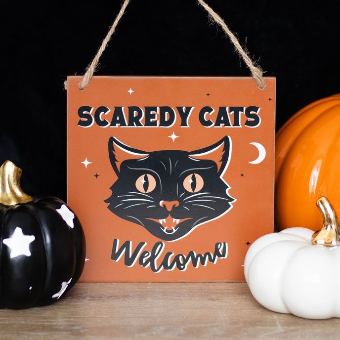 Scaredy Cats Welcome Sign