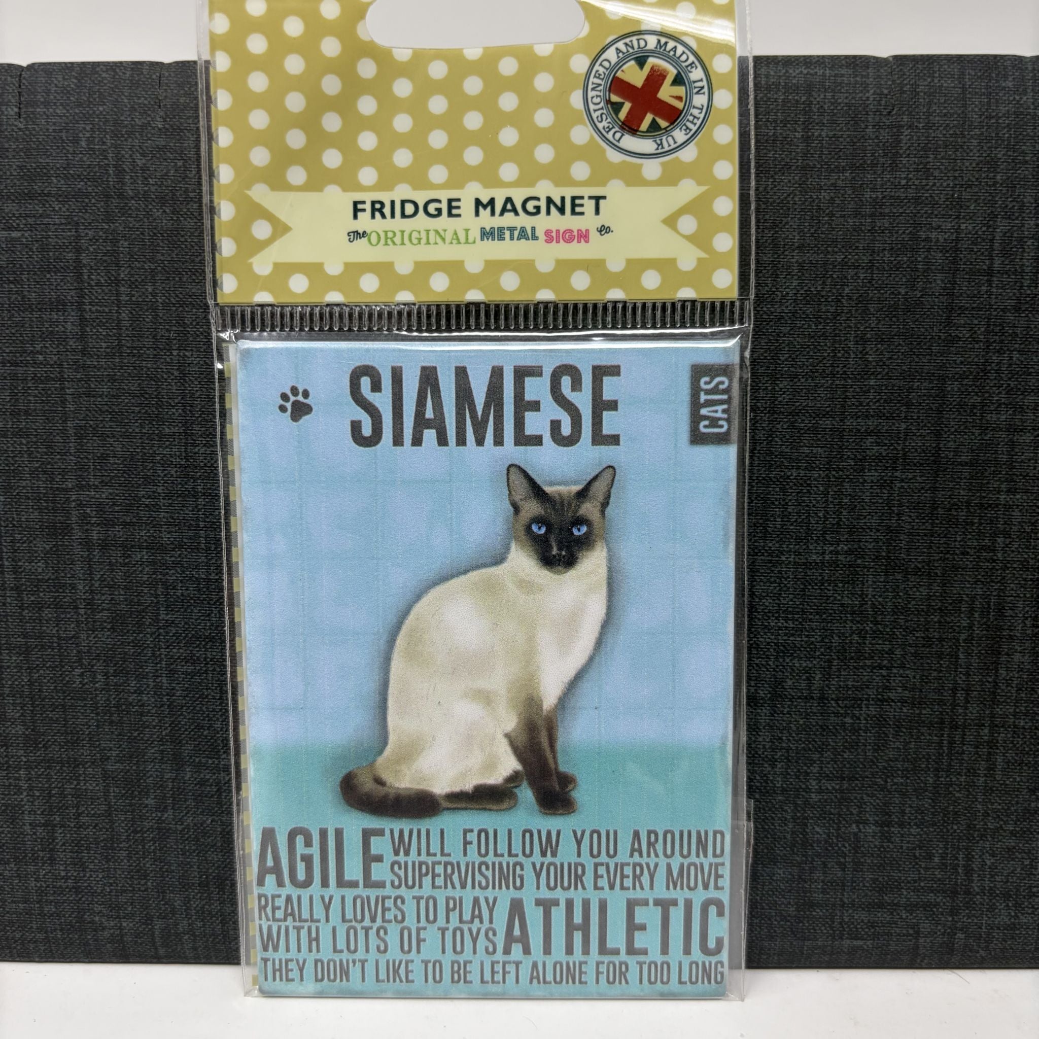 Imán de nevera de gato siamés
