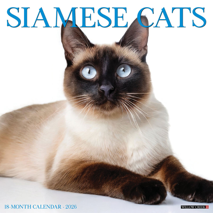 Siamese Cats 2026 Wall Calendar